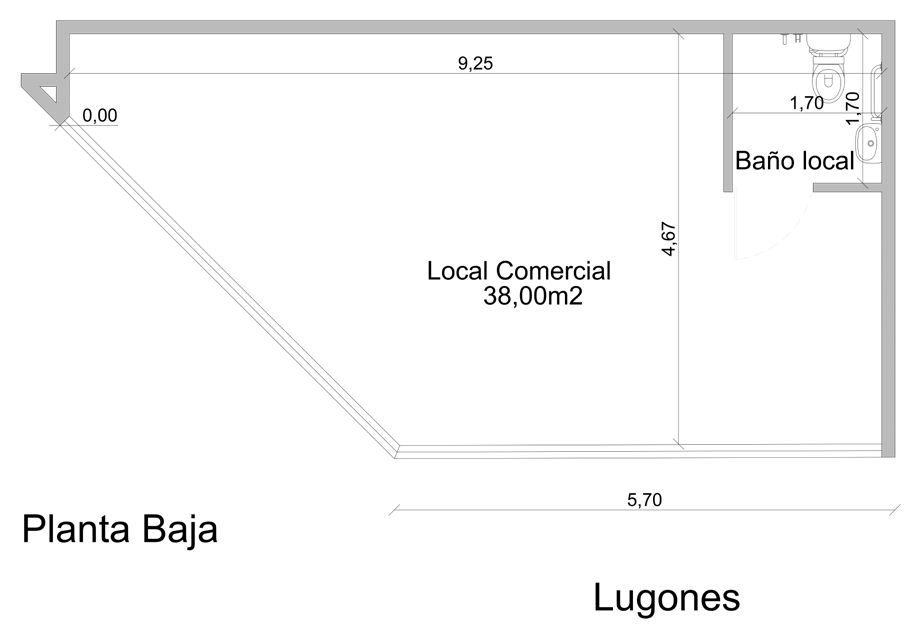 Plano de Local comercial